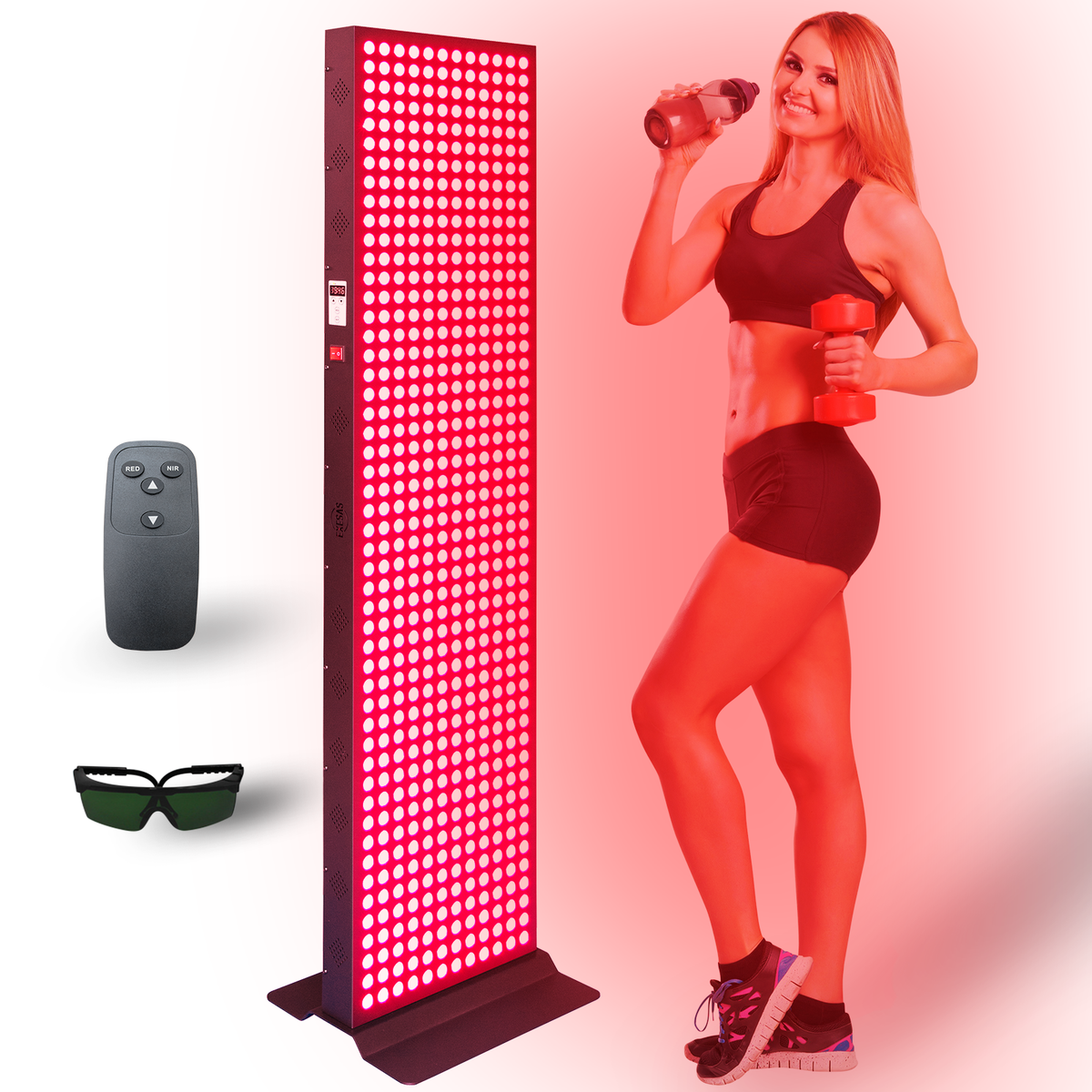 EXESAS 600 LED 3000W Dual-Chip Red Light Panel | Full Body | 60"x15" | 2-Year Warranty