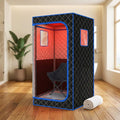 1-Person Home Infrared Sauna Tent with 660Nm Red Light Therapy, Heating Foot Pad & Reinforced Chair