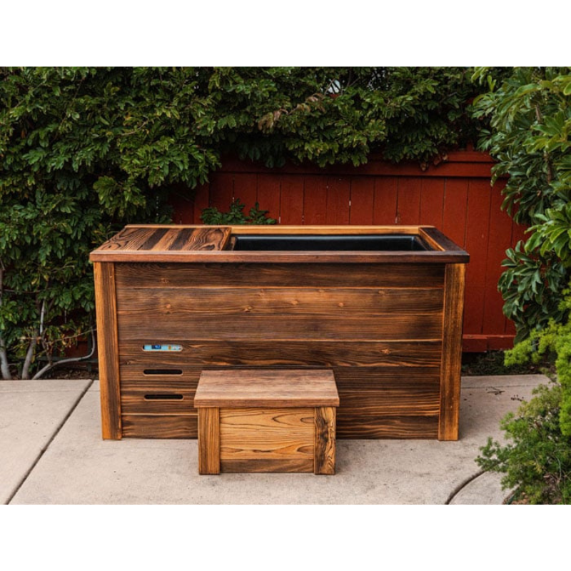 Kooru Cold Plunge Tub | Shou Sugi Ban Redwood | Ozone Sanitation | 110V | Handcrafted