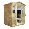 HouseOfZazla 4-Person FAR-Infrared Outdoor Sauna | Old Fir | 2100W | Waterproof