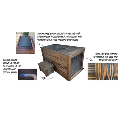 Kooru Cold Plunge Tub | Shou Sugi Ban Redwood | Ozone Sanitation | 110V | Handcrafted