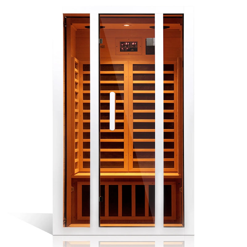 Vanity Art 2-Person FAR Infrared Sauna | Hemlock Wood | 1820W | Extendable