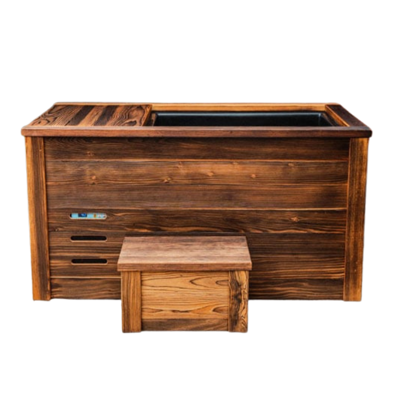 Kooru Cold Plunge Tub | Shou Sugi Ban Redwood | Ozone Sanitation | 110V | Handcrafted