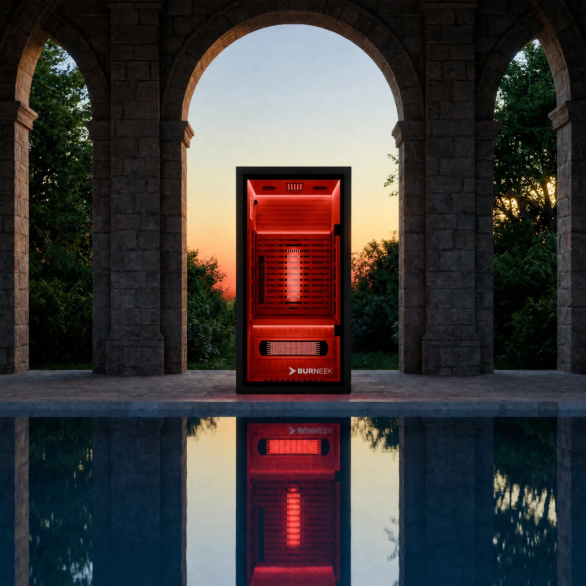 Burneek® Onyxeek: 1-Person Full-Spectrum Quartz Infrared Sauna