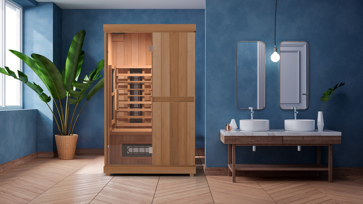 Finnmark FD-2 2-person infrared sauna, in a bathroom