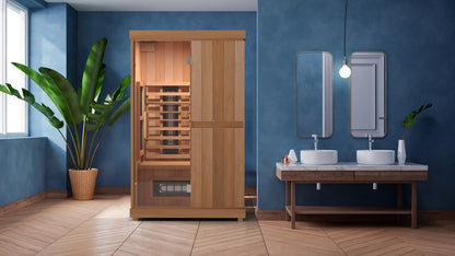 Finnmark FD-2 2-person infrared sauna, in a bathroom
