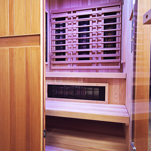 Finnmark FD-4 Trinity 2-person combination sauna, interior heater panels and bench