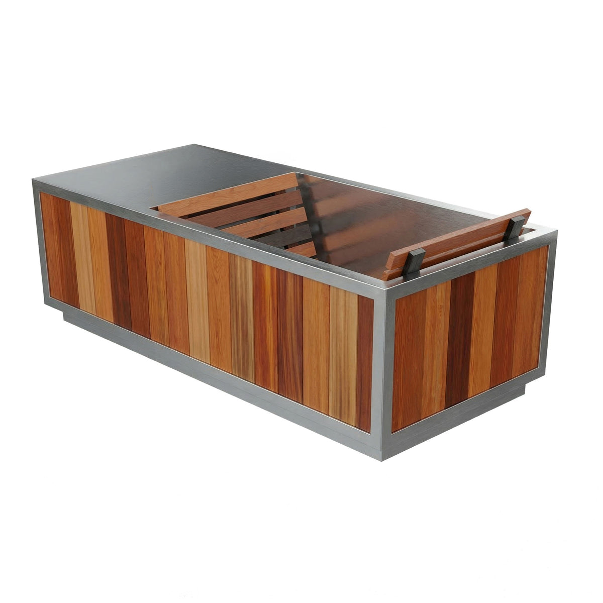 Finnmark SoulCold cold and hot plunge tub, front angle view