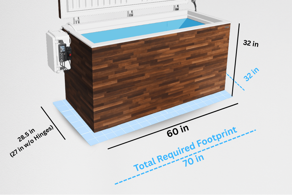Fire Cold Plunge All-In-One Cold Plunge Tub | Built-In Chiller | Cools to 33°F | Indoor/Outdoor