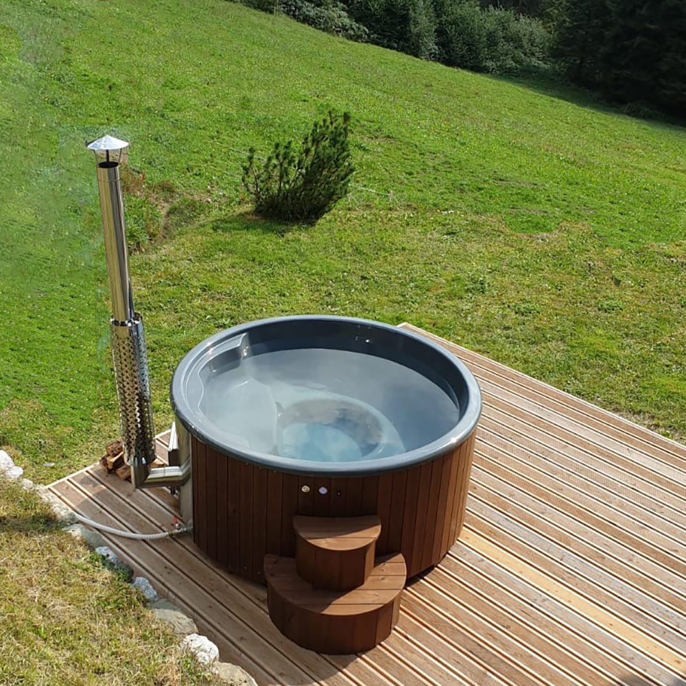 SaunaLife Model S4N wood-fired hot tub, natural, view 4