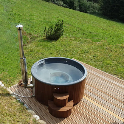 SaunaLife Model S4N wood-fired hot tub, natural, view 4