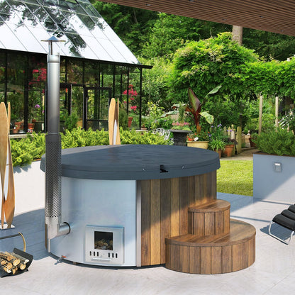 SaunaLife Model S4N wood-fired hot tub, natural, view 6